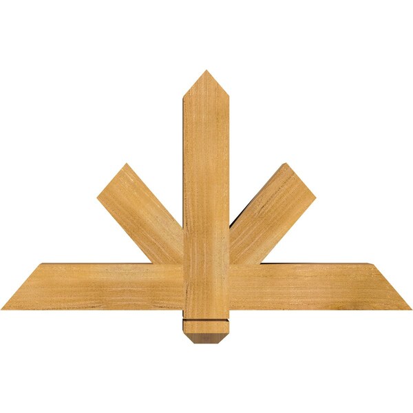 Ekena Millwork Kennewick Rough Sawn Timber Gable Bracket, Western Red Cedar, 36"W x 21"H x 4"D x 4"F, 14/12 Pitch GBW036X21X0404KEN00RWR - main